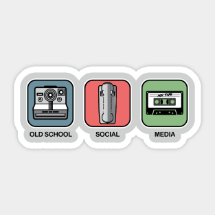 Old School Social Media Sticker